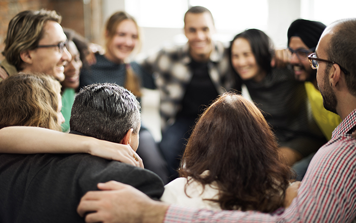 Group of happy people