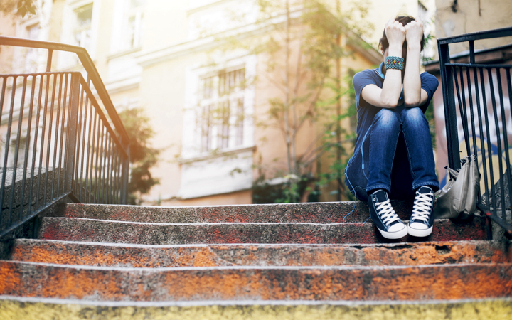 Depressed, upset woman