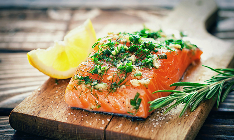Cooked salmon