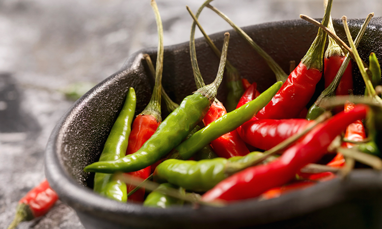 Fresh chili peppers