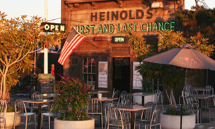Outdoor patio at Heinold's First and Last Chance Saloon