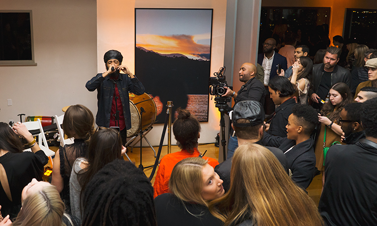 Jamaican reggae singer Protoje performing at the launch of Marley Natural cannabis products