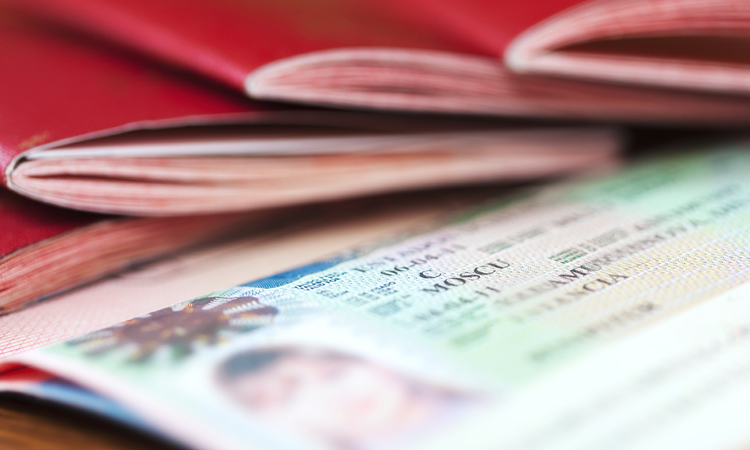 Stack of passports